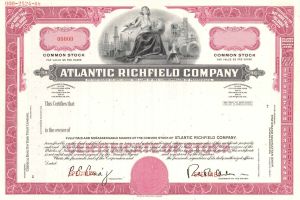 Atlantic Richfield Co. - Specimen Stock Certificate