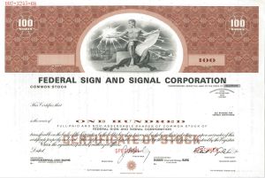 Federal Sign and Signal Corporation - Stock Certificate