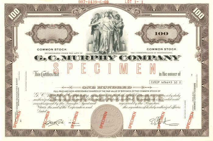 G.C. Murphy Co. - Stock Certificate