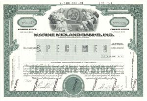 Marine Midland Banks, Inc. - Specimen Stock Certificate