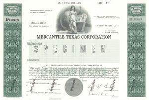 Mercantile Texas Corp. - Specimen Stock Certificate