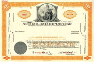 NuTone, Incorporated - Specimen Stock Certificate