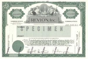 Revlon, Inc. - Specimen Stock Certificate