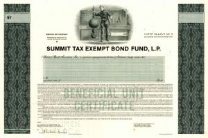Summit Tax Exempt Bond Fund, L.P. - Specimen Beneficial Unit Certificate