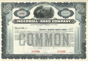 Ingersoll-Rand Co. - Specimen Stock Certificate