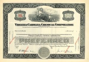Virginia-Carolina Chemical Corporation - Specimen Stock Certificate