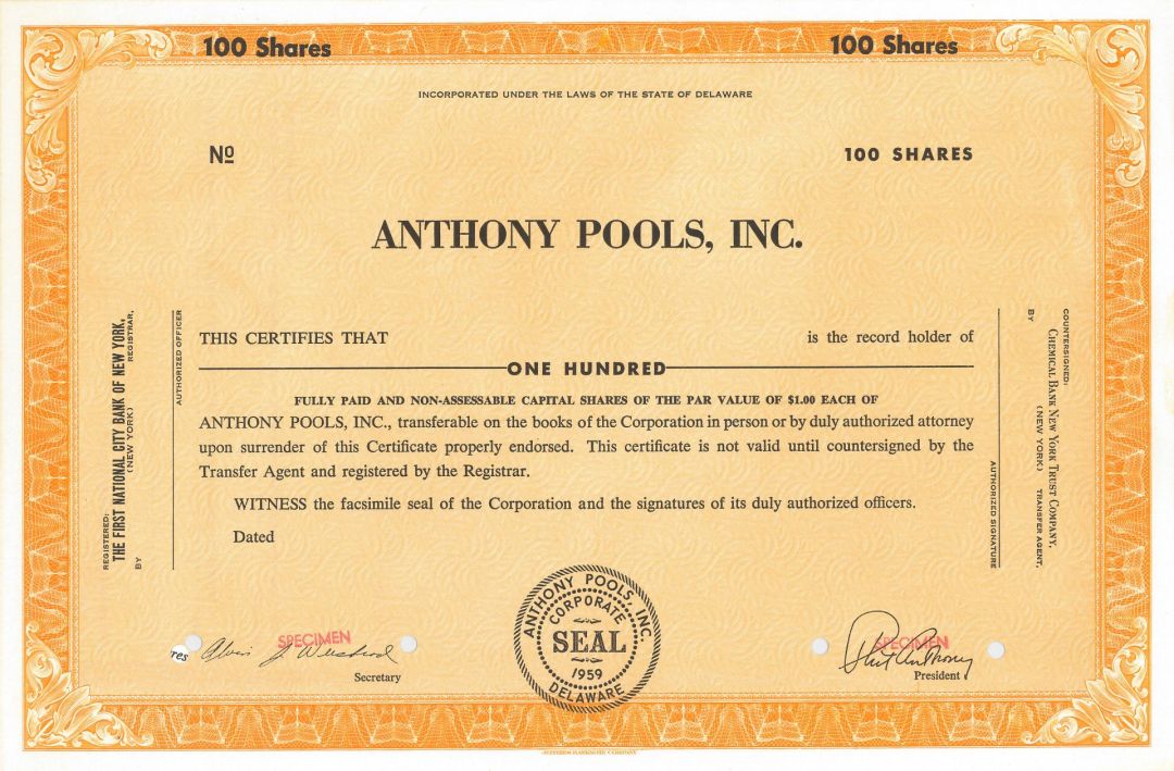 Anthony Pools, Inc.