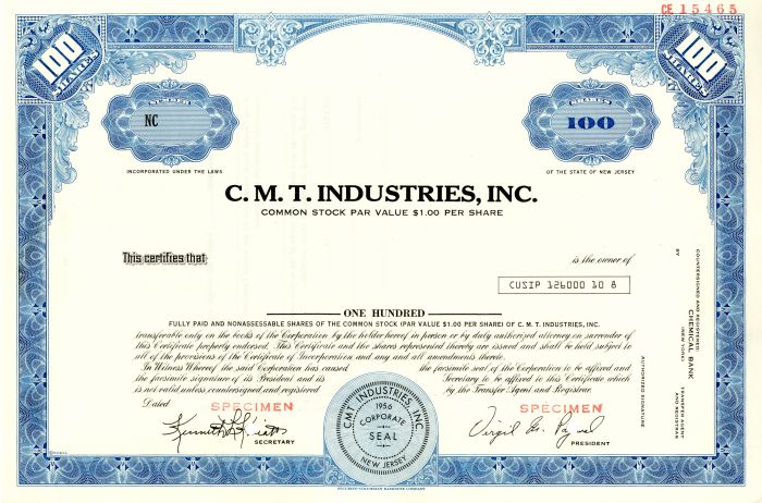 C. M. T. Industries, Inc.