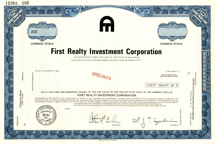 First Realty Investment Corporation