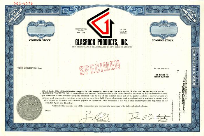 Glasrock Products, Inc.