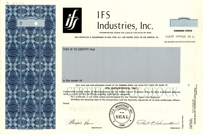 IFS Industries, Inc.