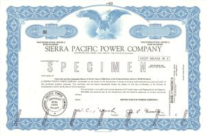 Sierra Pacific Power Co. - Specimen Stock Certificate