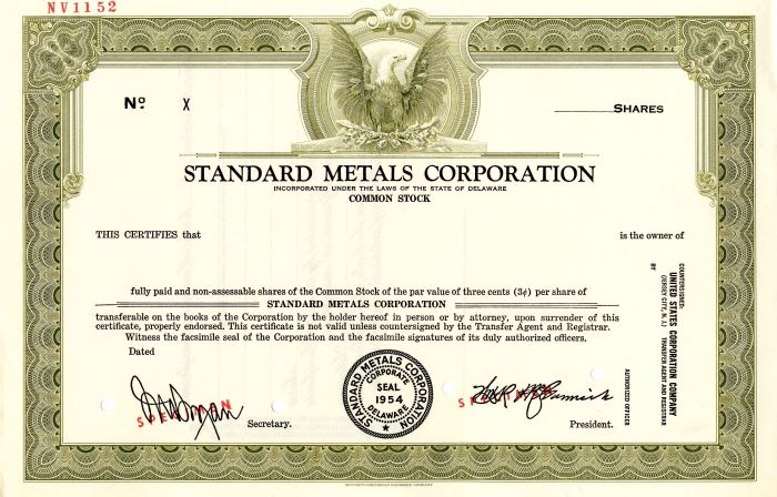 Standard Metals Corporation