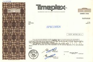 Timeplex Inc. - Specimen Stock Certificate