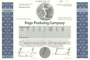 Pogo Producing Co. - Specimen Stock Certificate