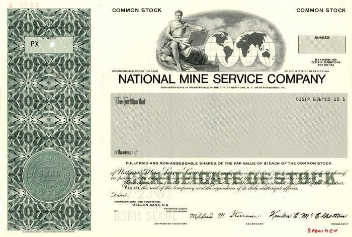 National Mine Service Co. - Specimen Stock