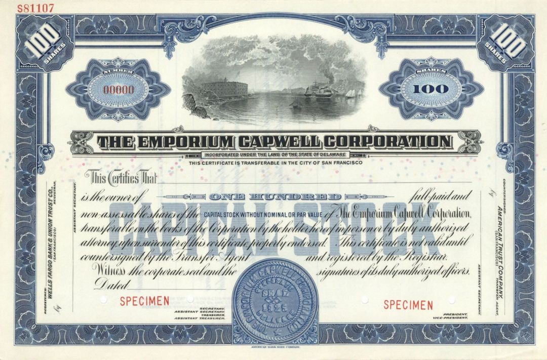 Emporium Capwell Corp. - Specimen Stock