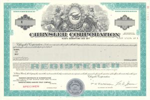 Chrysler Corp. - Specimen Bond