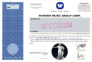 Warner Music Group Corp. - 2005 dated Specimen Stock Certificate