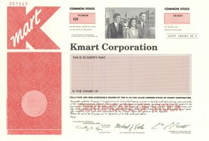 Kmart Corp. - 2000 dated Specimen Stock Certificate