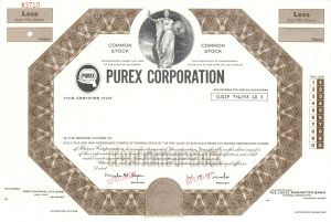 Purex Corp. - Specimen Stock Certificate