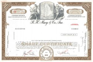 R. H. Macy and Co., Inc. - Specimen Stock Certificate