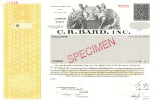 C.R. Bard, Inc. - 2004 dated Specimen Stock Certificate