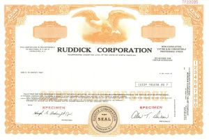 Ruddick Corp. -  Specimen Stock Certificate