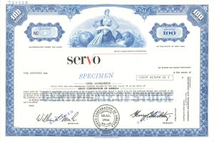 Servo -  1946 dated Specimen Stock Certificate