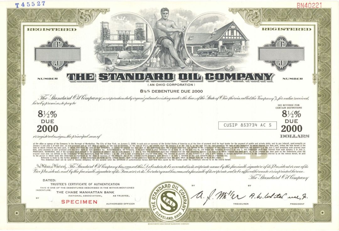 Standard Oil Co. - Specimen Bond