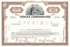 Voplex Corp. - Specimen Stock Certificate