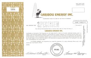 Caribou Energy Inc.  - Specimen Stock Certificate