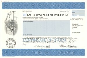 Baxter Travenol Laboratories, Inc. - Specimen Stock Certificate