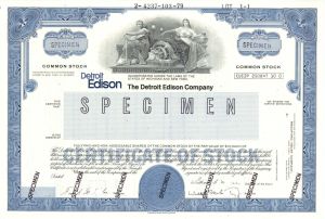 Detroit Edison Co. - Specimen Stock Certificate