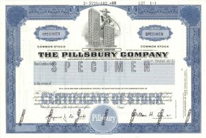 Pillsbury Co. - Specimen Stock Certificate