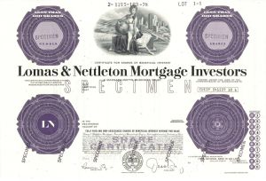 Lomas and Nettleton Mortgage Investors -  Specimen Stock Certificate