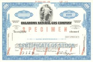 Oklahoma Natural Gas Co. -  Specimen Stock Certificate