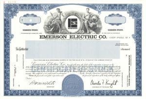 Emerson Electric Co. - Specimen Stock Certificate