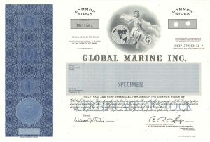 Global Marine Inc. - Specimen Stock Certificate