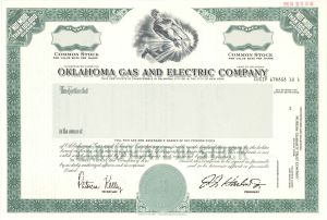 Oklahoma Gas and Electric Co. - Specimen Stock Certificate