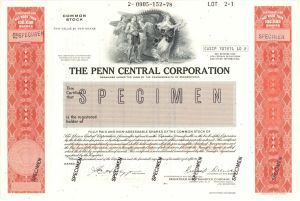 Penn Central Corp. - Specimen Stock Certificate