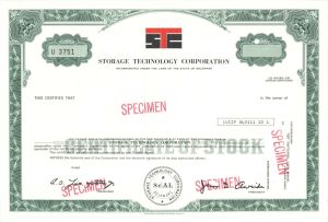 Storage Technology Corp. - Specimen Stock Certificate