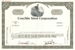 Crucible Steel Corp. -  Specimen Stocks and Bonds