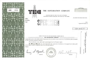 Exploration Co. -  Specimen Stocks and Bonds