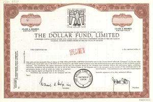 Dollar Fund, Ltd. -  Specimen Stock