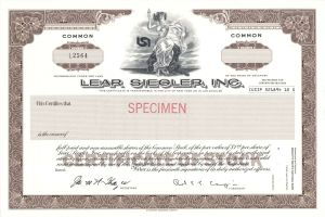 Lear Siegler, Inc. -  Specimen Stock