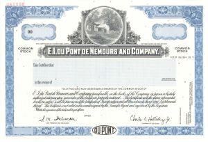E.I. duPont de Nemours and Co. -  Specimen Stock Certificate