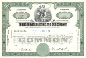 Public Service Electric and Gas Co. - Specimen Stock Certificate