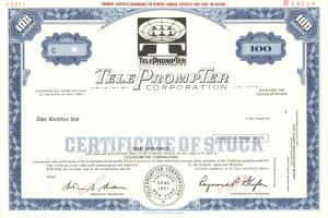 Teleprompter Corp. -  Specimen Stock Certificate