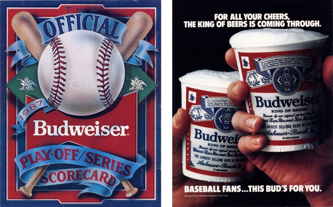 Ad for "Budweiser" - Sports Memorabilia